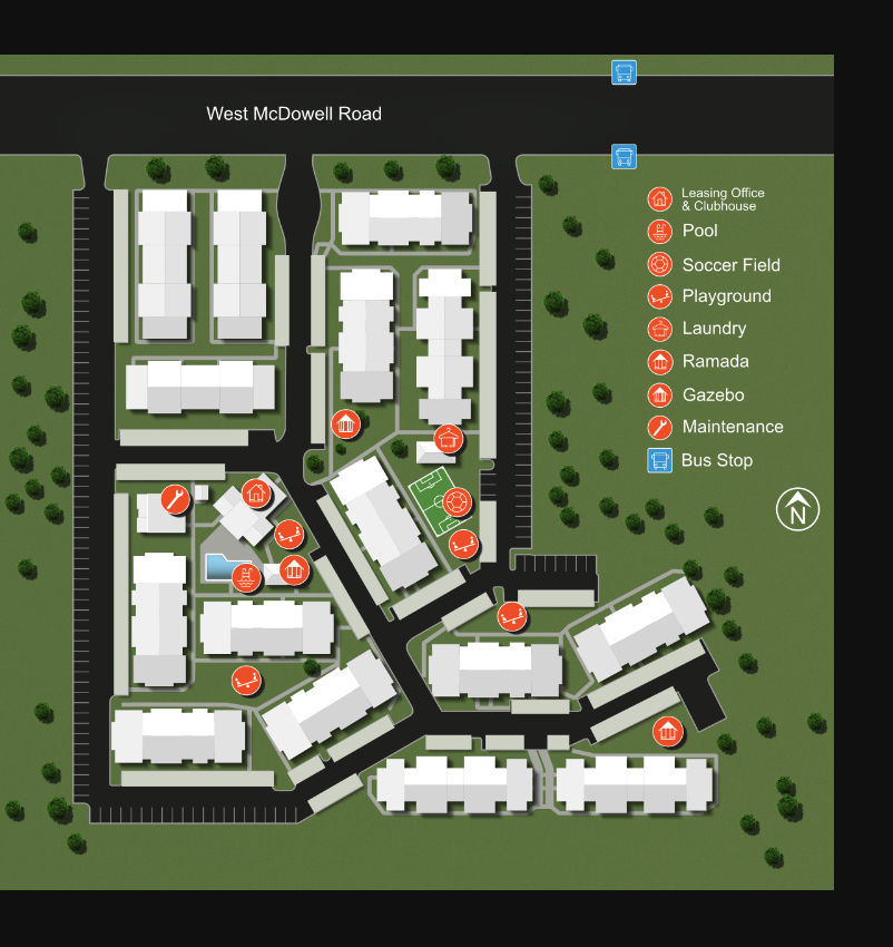 Lynnwood Apartments Site Map